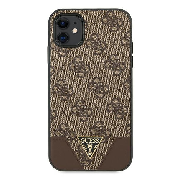Guess 4G Triangle dėklas iPhone 11/XR 6.1 – rudas -- iPhone 11
