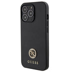 Guess 4G Strass Metal Logo dėklas iPhone 13 Pro – juodas