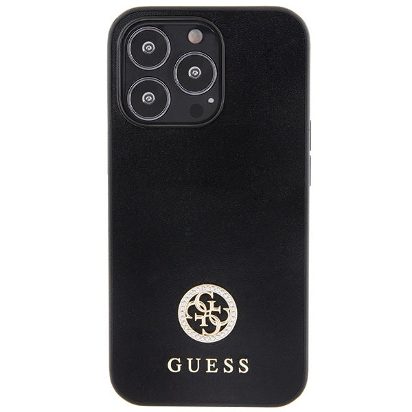 Guess 4G Strass Metal Logo dėklas iPhone 13 Pro – juodas