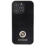 Guess 4G Strass Metal Logo dėklas iPhone 13 Pro – juodas