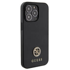 Guess 4G Strass Metal Logo dėklas iPhone 13 Pro – juodas