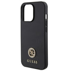 Guess 4G Strass Metal Logo dėklas iPhone 13 Pro – juodas
