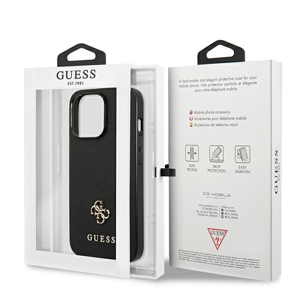 Guess Saffiano dėklas iPhone 13 Pro/13 – juodas