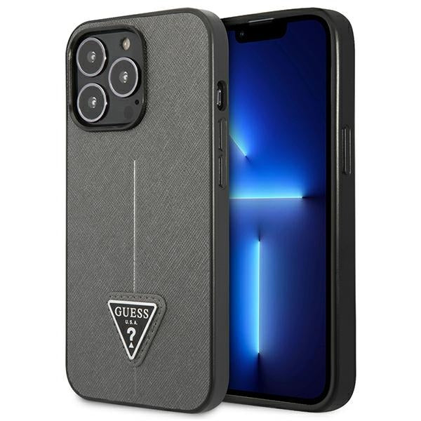 Guess dėklas iPhone 13 Pro – sidabrinis