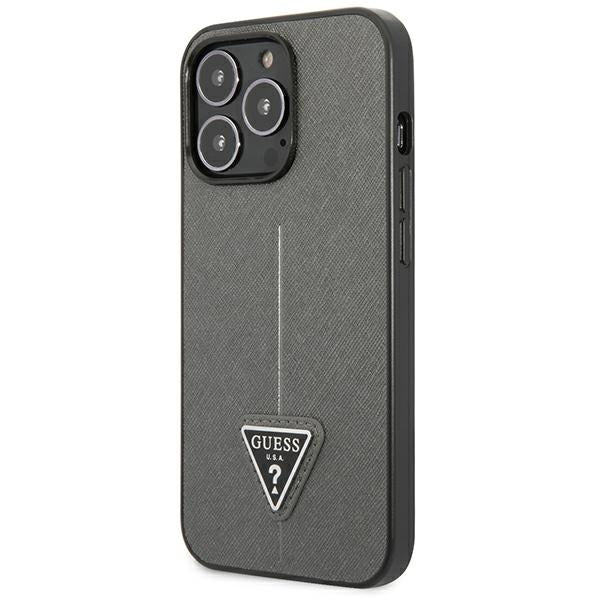 Guess dėklas iPhone 13 Pro – sidabrinis