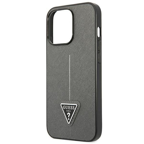 Guess dėklas iPhone 13 Pro – sidabrinis