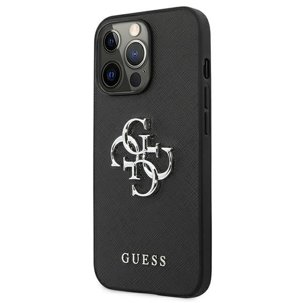Guess Saffiano 4G dėklas iPhone 13/13 Pro – juodas