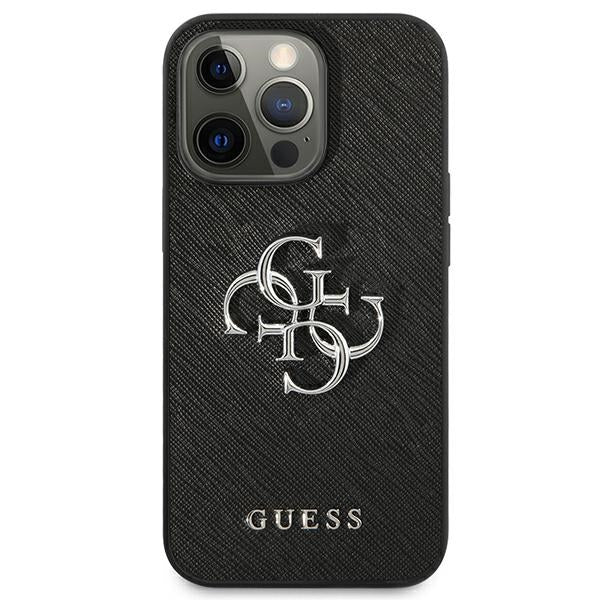 Guess Saffiano 4G dėklas iPhone 13/13 Pro – juodas