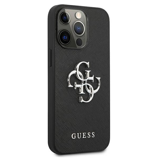 Guess Saffiano 4G dėklas iPhone 13/13 Pro – juodas
