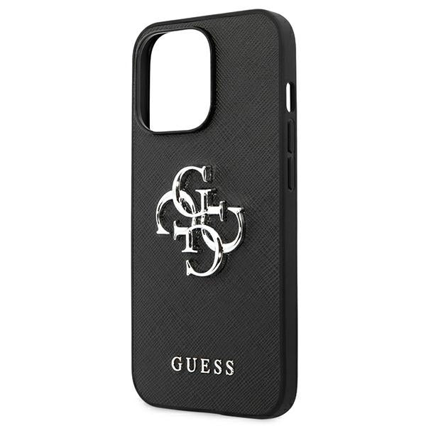 Guess Saffiano 4G dėklas iPhone 13/13 Pro – juodas