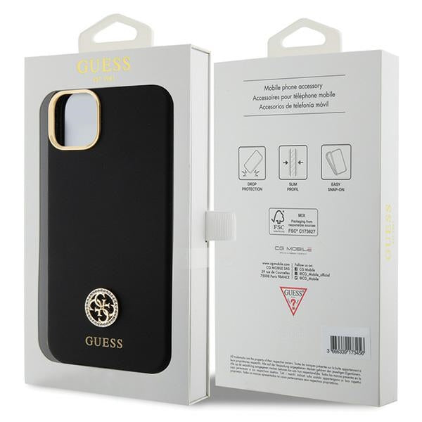 Guess dėklas iPhone 15 Plus / 14 Plus – juodas