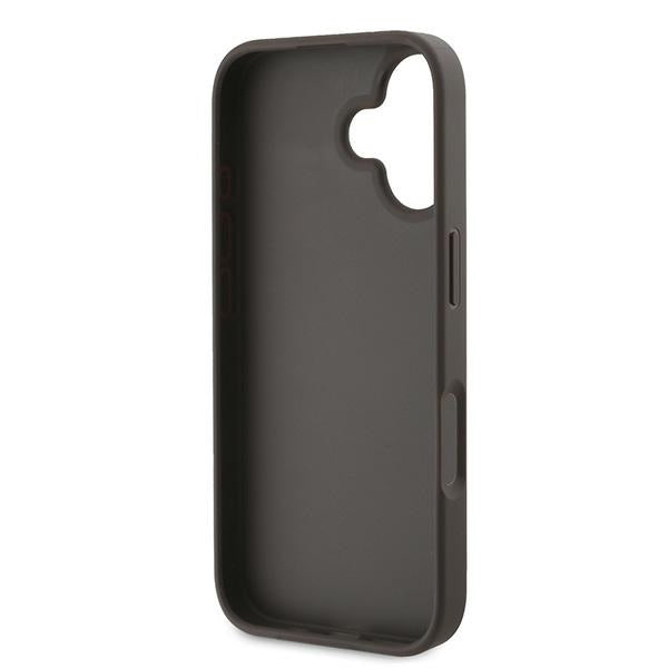Guess 4G Bottom Stripe dėklas iPhone 16 Plus 6.7 – rudas
