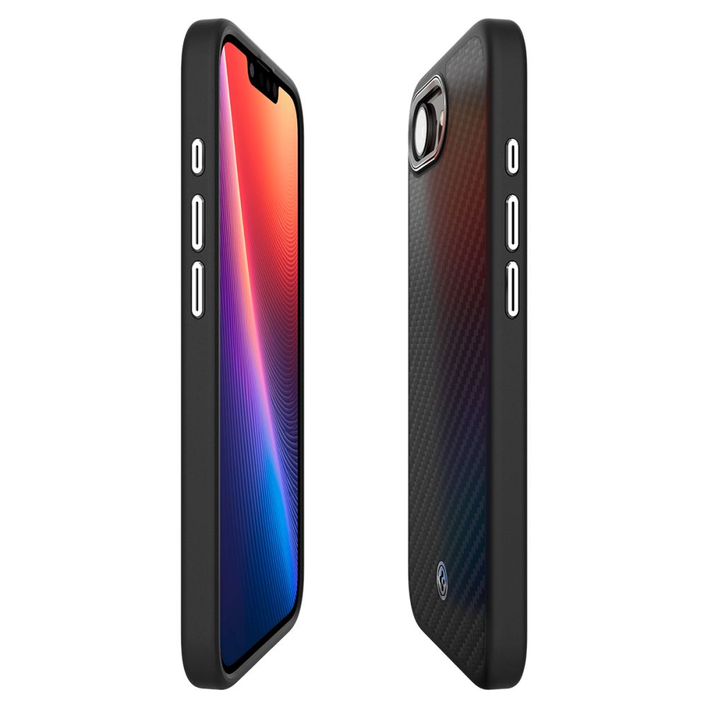 Spigen Enzo Aramid MagSafe dėklas iPhone 16e – juodas