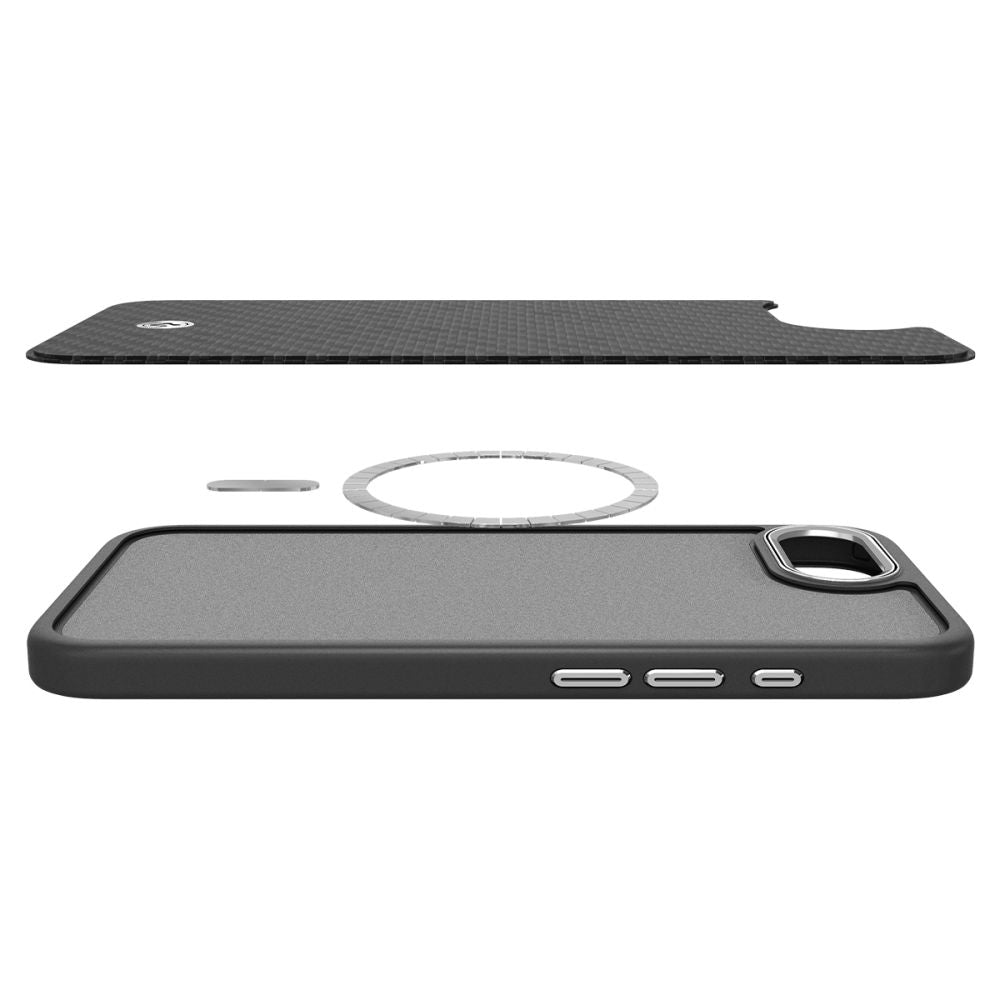 Spigen Enzo Aramid MagSafe dėklas iPhone 16e – juodas
