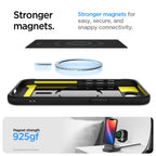 Spigen Rugged Armor MagSafe dėklas iPhone 16e – juodas