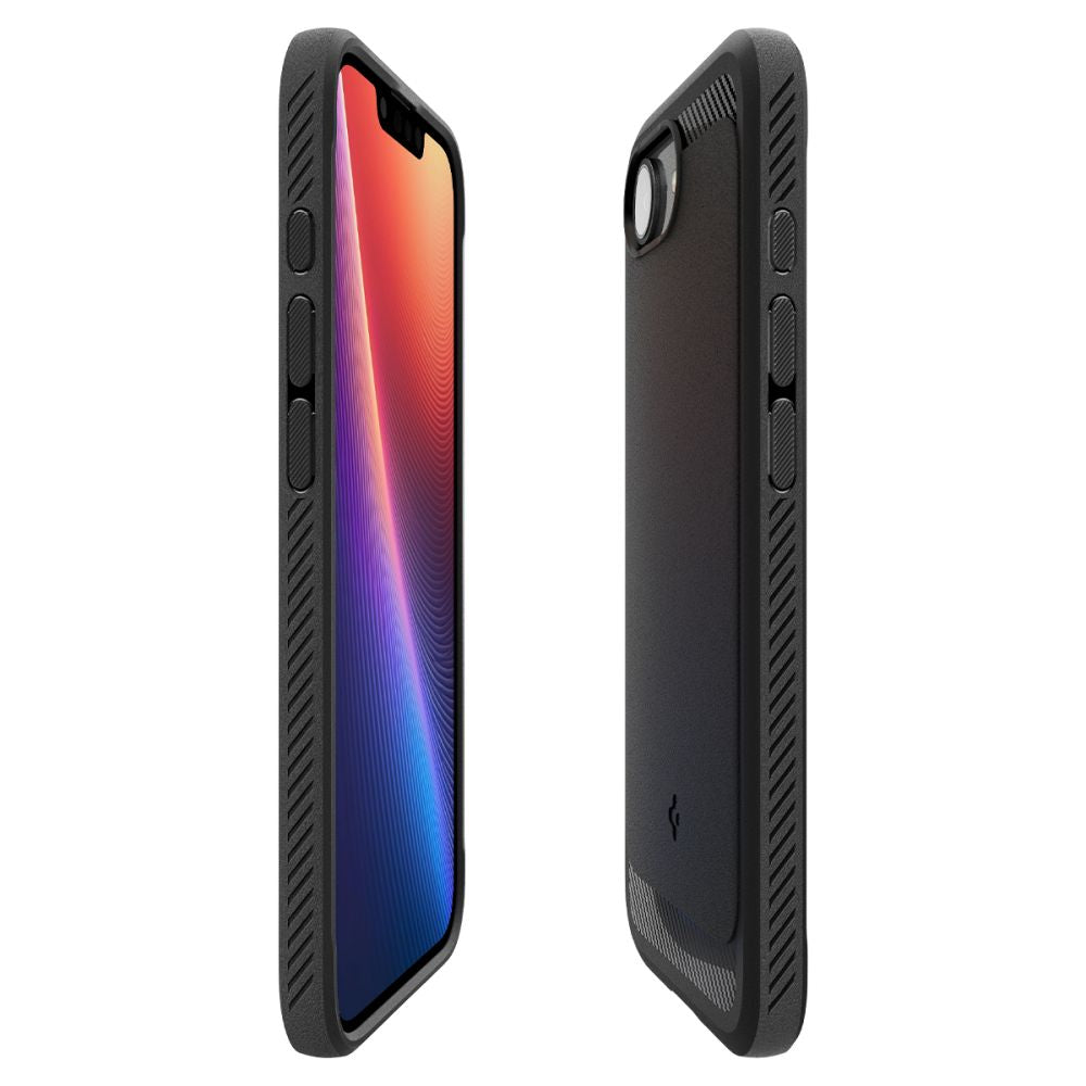 Spigen Rugged Armor MagSafe dėklas iPhone 16e – juodas