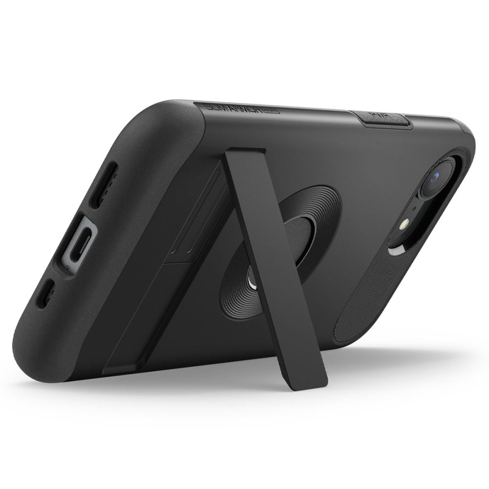 Spigen Slim Armor MagSafe dėklas iPhone 16e – juodas