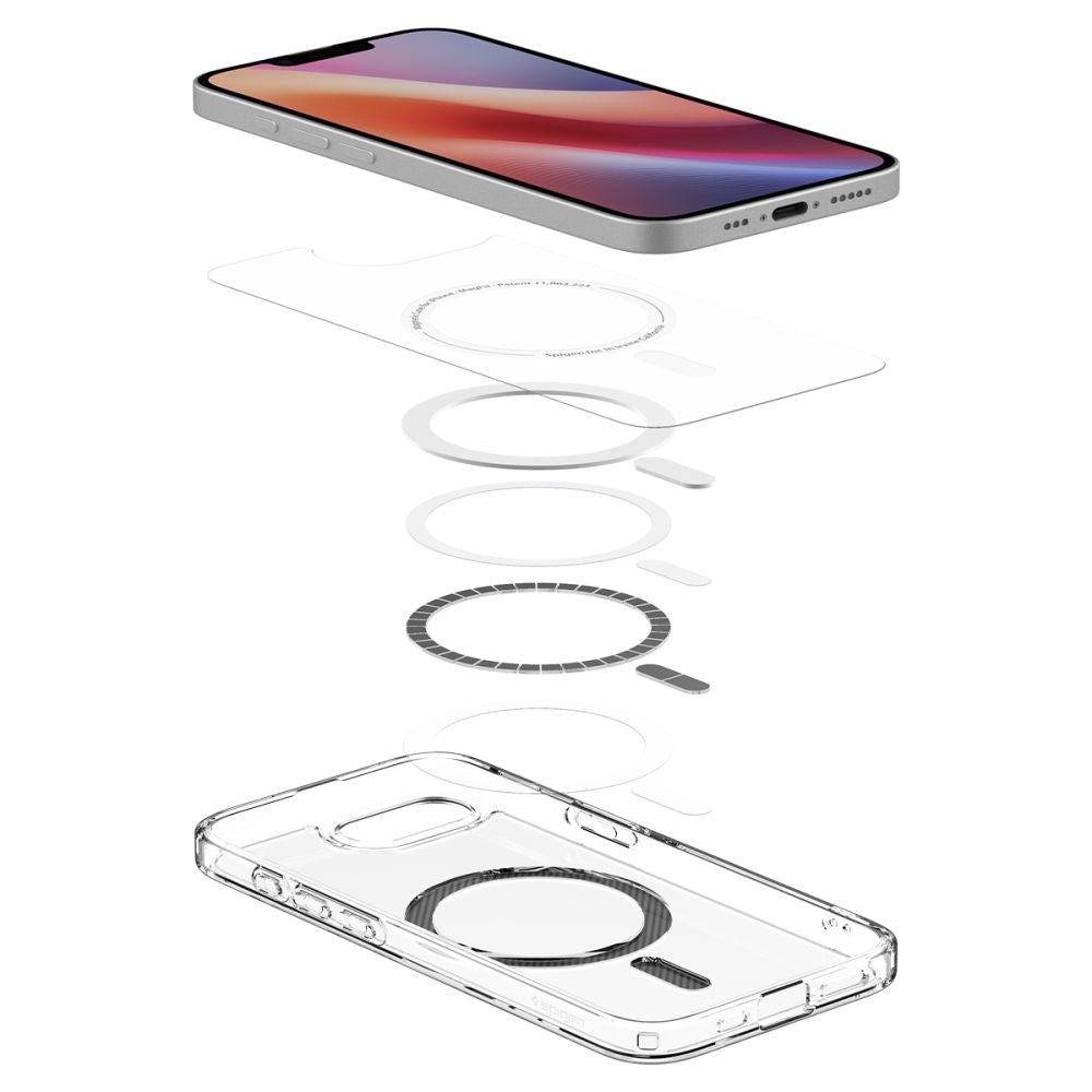 Spigen Ultra Hybrid MagSafe dėklas iPhone 16e – skaidrus