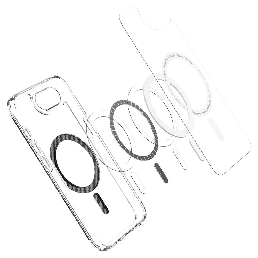 Spigen Ultra Hybrid MagSafe dėklas iPhone 16e – skaidrus