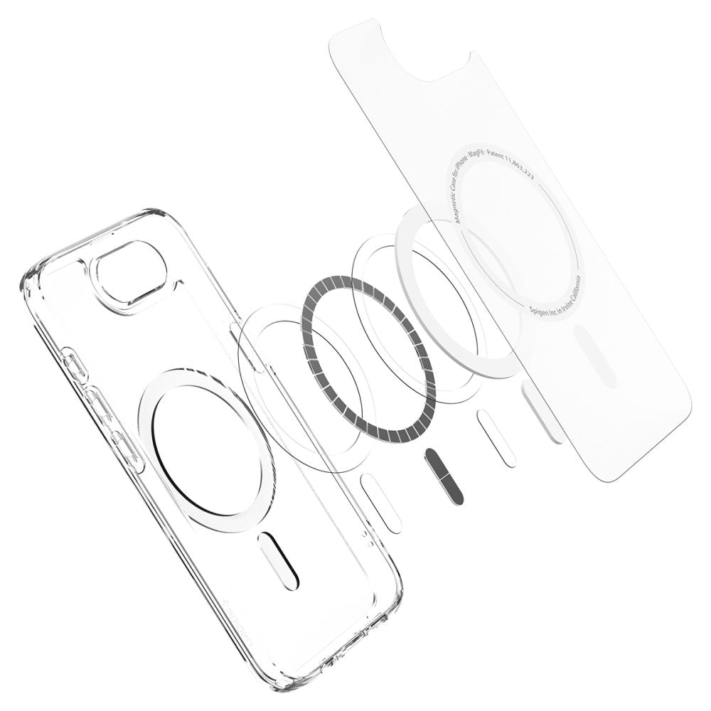 Spigen Ultra Hybrid MagSafe dėklas iPhone 16e – baltas