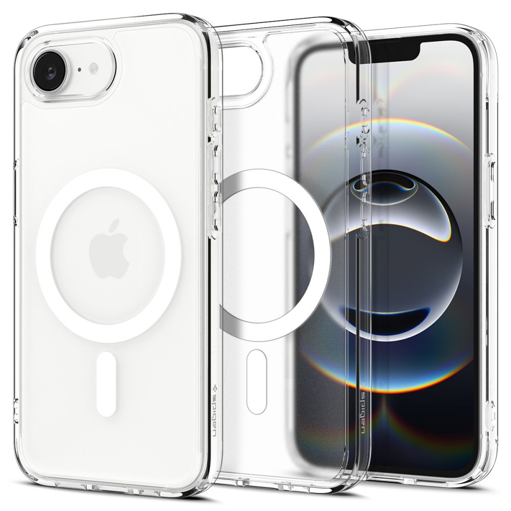 Spigen Ultra Hybrid MagSafe dėklas iPhone 16e – baltas