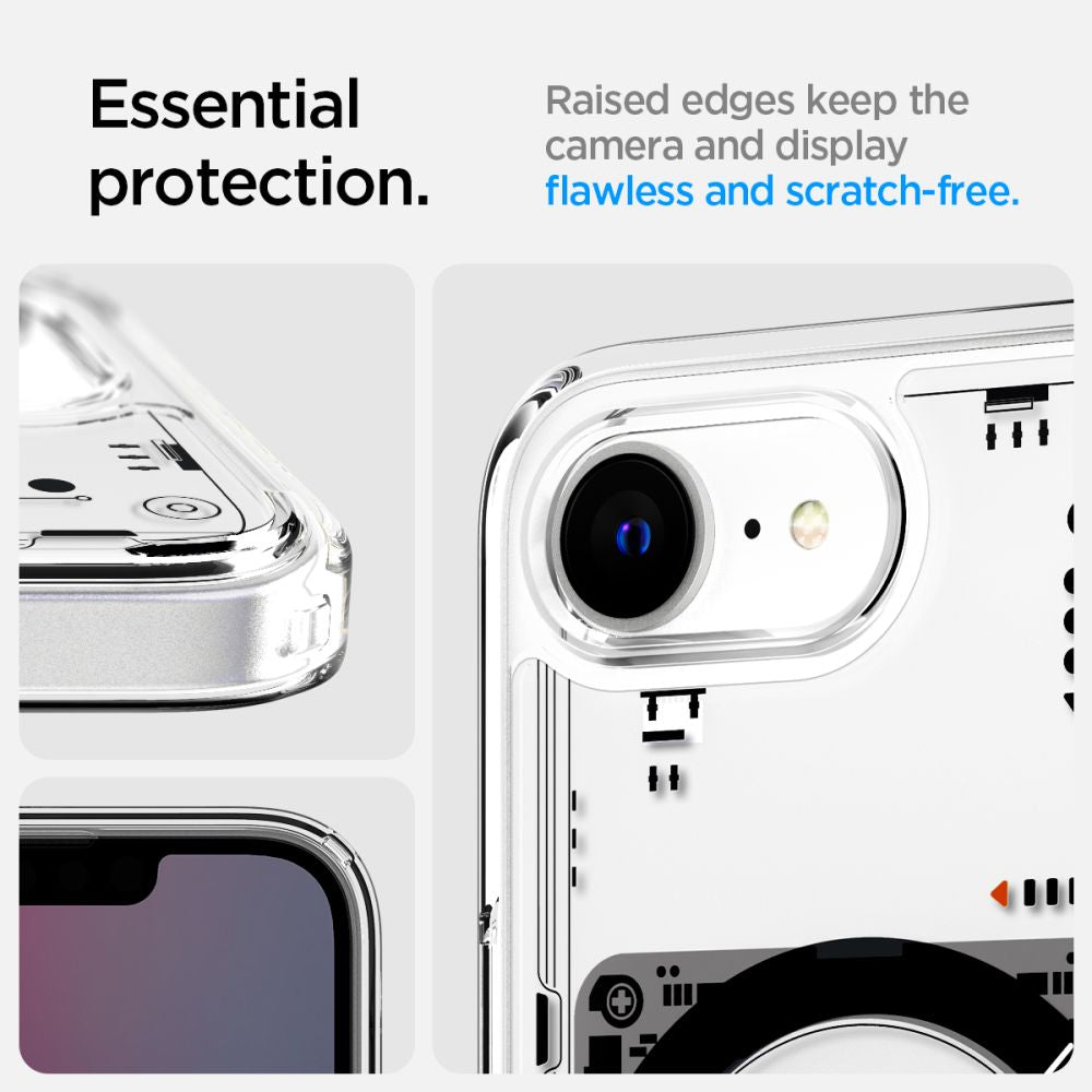 Spigen Ultra Hybrid MagSafe dėklas iPhone 16e – skaidrus