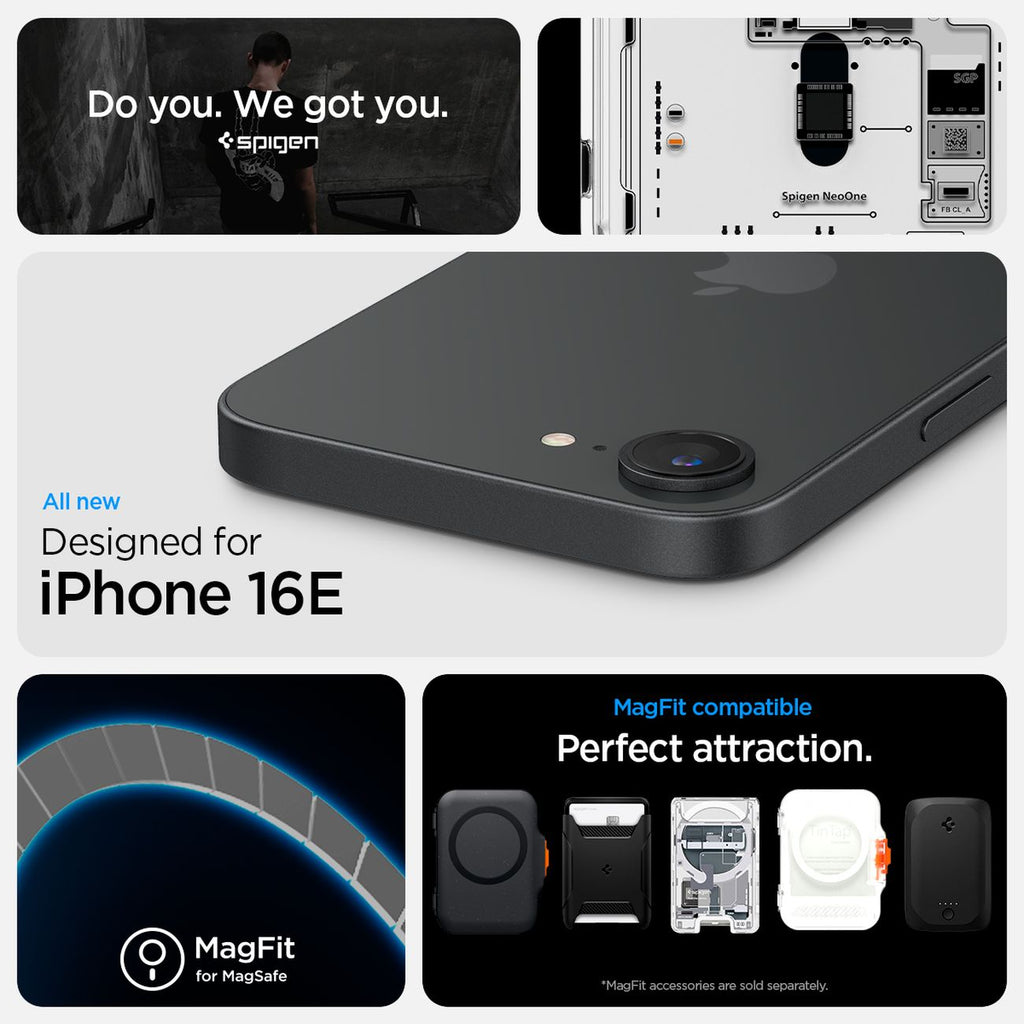 Spigen Ultra Hybrid MagSafe dėklas iPhone 16e – skaidrus