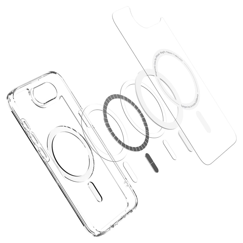 Spigen Ultra Hybrid MagSafe dėklas iPhone 16e – skaidrus