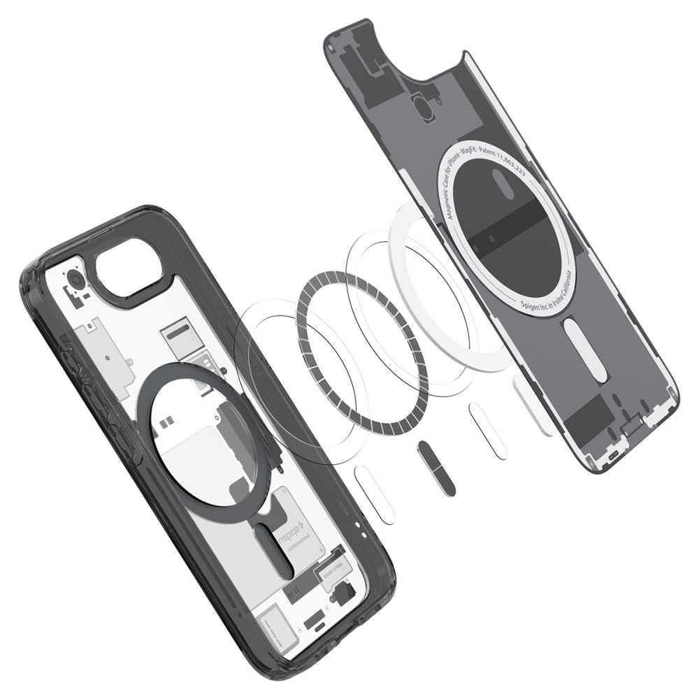 Spigen Ultra Hybrid MagSafe dėklas iPhone 16e – juodas