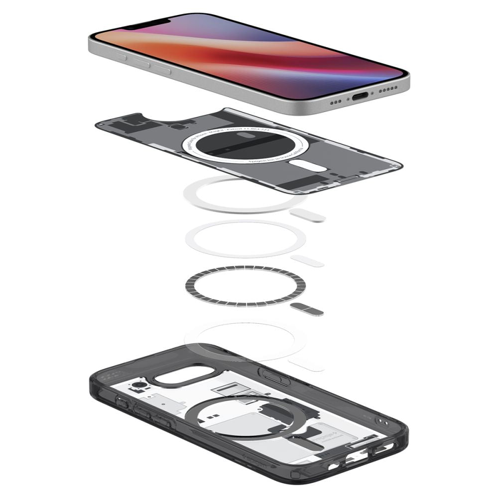 Spigen Ultra Hybrid MagSafe dėklas iPhone 16e – juodas