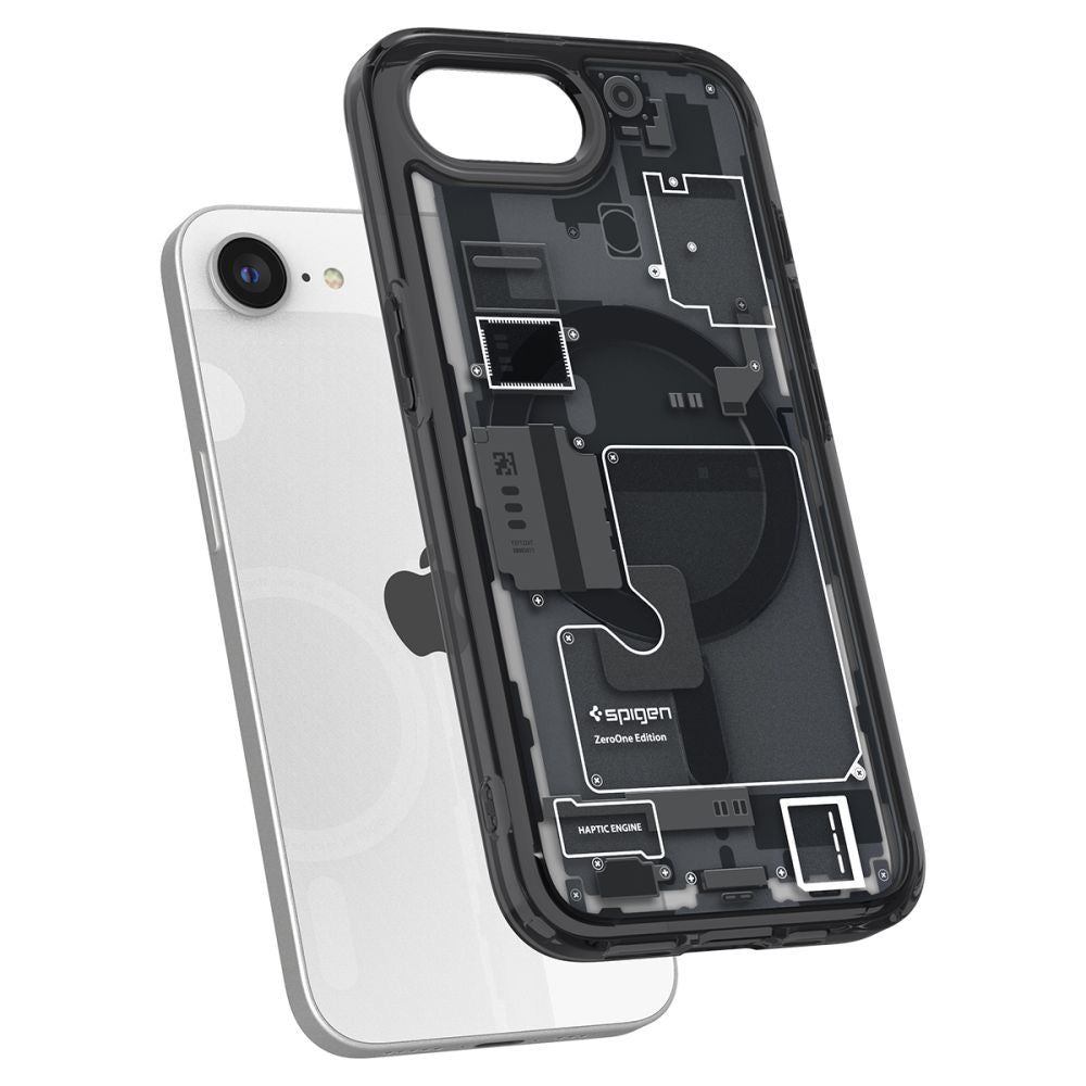 Spigen Ultra Hybrid MagSafe dėklas iPhone 16e – juodas