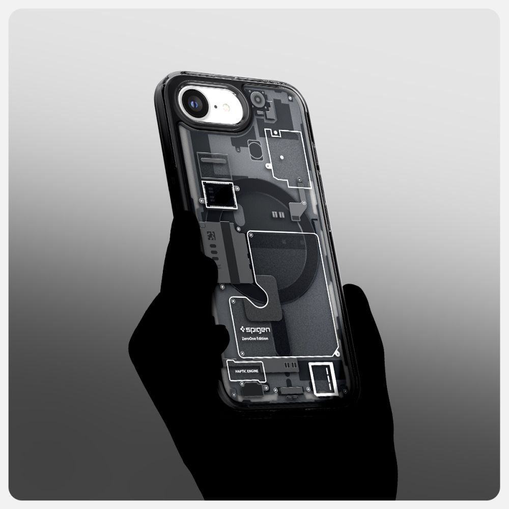 Spigen Ultra Hybrid MagSafe dėklas iPhone 16e – juodas