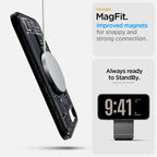 Spigen Ultra Hybrid MagSafe dėklas iPhone 16e – juodas