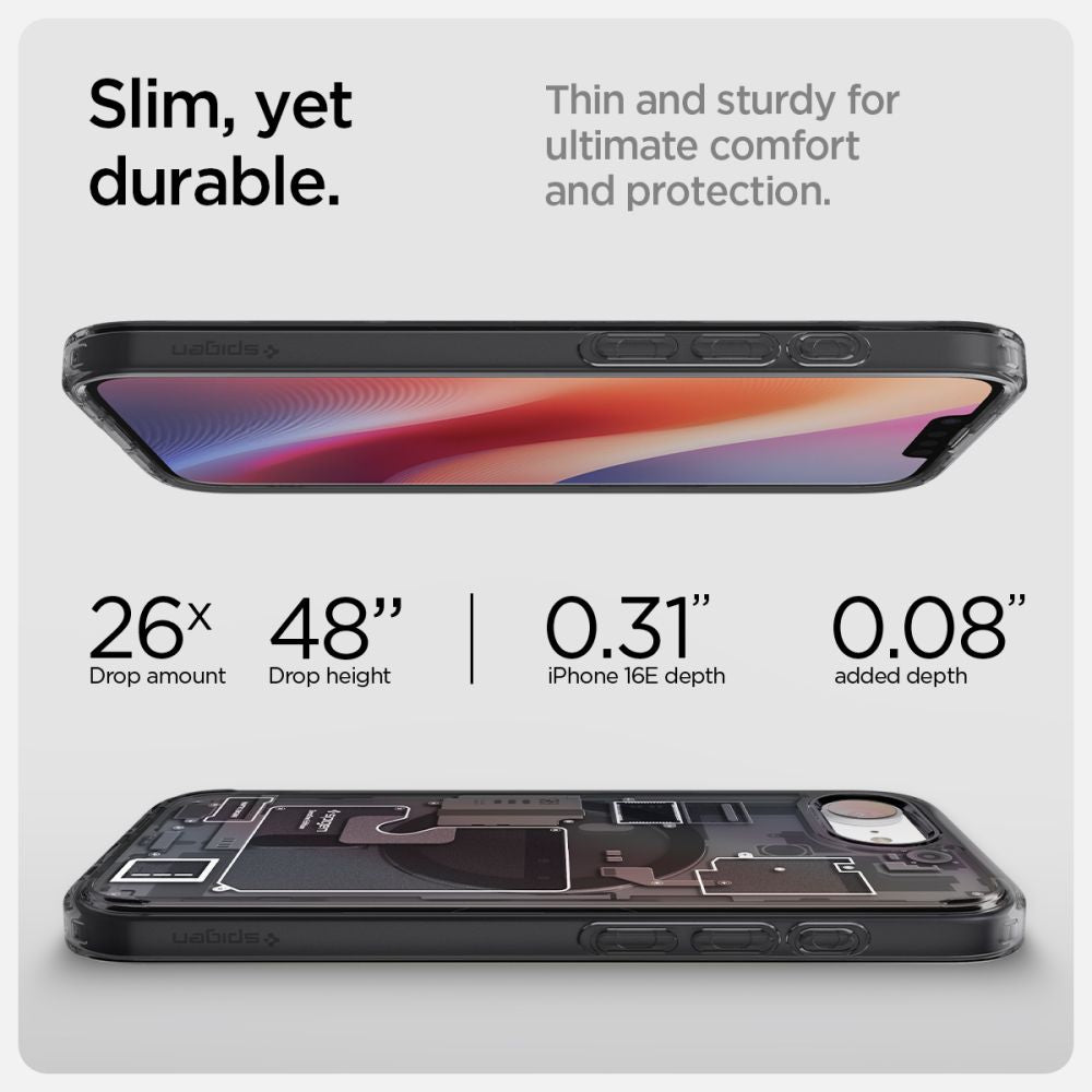 Spigen Ultra Hybrid MagSafe dėklas iPhone 16e – juodas