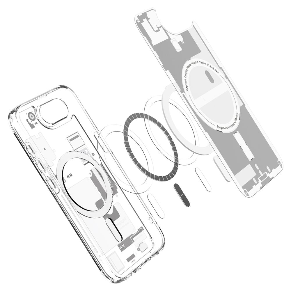 Spigen Ultra Hybrid MagSafe dėklas iPhone 16e – baltas