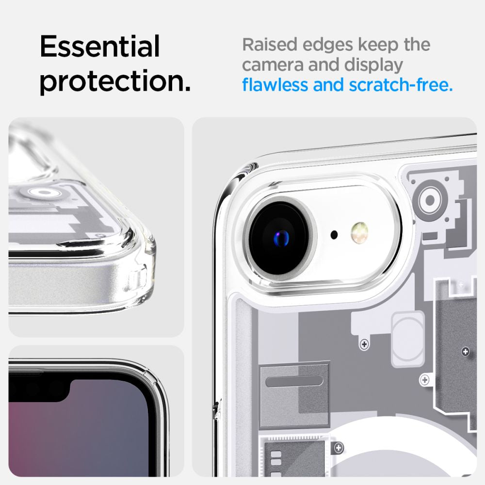 Spigen Ultra Hybrid MagSafe dėklas iPhone 16e – baltas