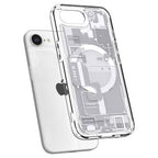 Spigen Ultra Hybrid MagSafe dėklas iPhone 16e – baltas