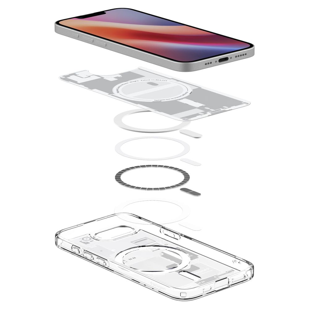 Spigen Ultra Hybrid MagSafe dėklas iPhone 16e – baltas
