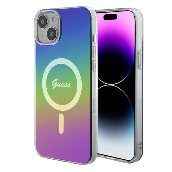 Guess MagSafe dėklas iPhone 15 Plus / 14 Plus – įvairiaspalvis