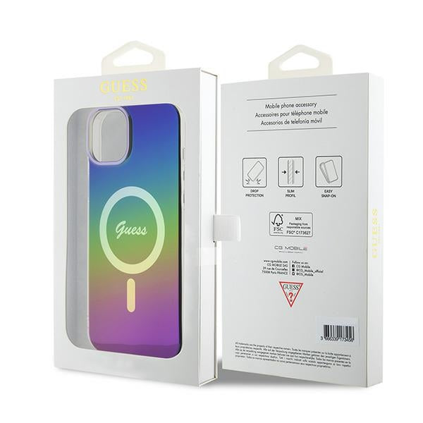 Guess MagSafe dėklas iPhone 15 Plus / 14 Plus – įvairiaspalvis