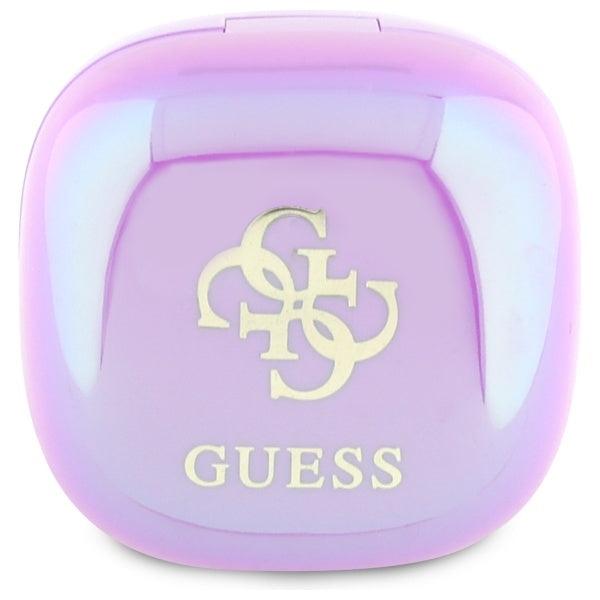 Guess 4G spausdintas logotipas Bluetooth TWS ausinės + prijungimo stotelė - violetinė