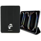 Karl Lagerfeld Saffiano Magnetic Karl & Choupette iPad Pro 11" 2024 knygos viršelio dėklas - juodas