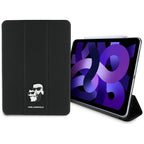Karl Lagerfeld Saffiano Magnetic Karl & Choupette iPad Air 11" 2024 Knygos viršelio dėklas - juodas