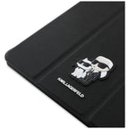 Karl Lagerfeld Saffiano Magnetic Karl & Choupette iPad Air 11" 2024 Knygos viršelio dėklas - juodas
