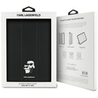 Karl Lagerfeld Saffiano Magnetic Karl & Choupette iPad Air 11" 2024 Knygos viršelio dėklas - juodas
