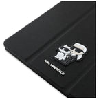 Karl Lagerfeld Saffiano Magnetic Karl & Choupette iPad Pro 13" 2024 knygos viršelio dėklas - juodas