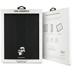Karl Lagerfeld Saffiano Magnetic Karl & Choupette iPad Pro 13" 2024 knygos viršelio dėklas - juodas