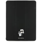 Karl Lagerfeld Saffiano Magnetic Karl & Choupette iPad Air 13" 2024 Knygos viršelio dėklas - juodas