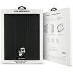 Karl Lagerfeld Saffiano Magnetic Karl & Choupette iPad Air 13" 2024 Knygos viršelio dėklas - juodas