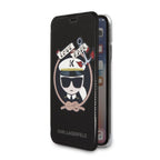 Karl Lagerfeld Signature Glitter dėklas iPhone X/XS – juodas -- iPhone X